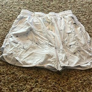 Buff bunny shorts size small. Black and white with liner